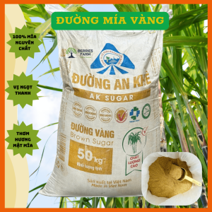 Sỉ Bao Đường Mía Vàng An Khê 50KG xuất xứ Quảng Ngãi vị ngọt thanh nguyên chất thơm mùi mật mía