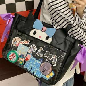DINAH Melody JK Uniform Itabag Zipper Kuromi Shoulder Bag Portable Idol Merchandise Storage Anime Handbag Small Item Bag