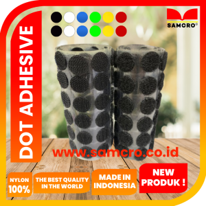 [Mainan Edukasi} Dot lakban sticker perekat hook and loop/ Sticker bulat perekat / tape lakban magic sticker  warna hitam
