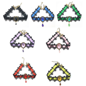 Dainty Lace Choker Necklace Gothic Lace Choker for Halloween Weeding Costume Party Prom Vampires Choker Gifts