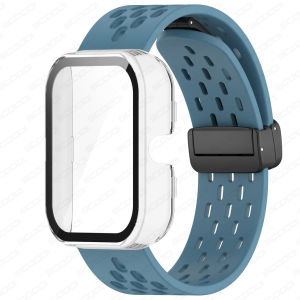 Dây đeo silicon kèm vỏ cứng bằng kính PC cho Xiaomi Redmi Watch 5 Active / Redmi Watch 5 Lite / Redmi Watch 3 Active Dây đeo đồng hồ thông minh cho Redmi Watch 5Active 5Ltie Phụ kiện dây đeo thay thế
