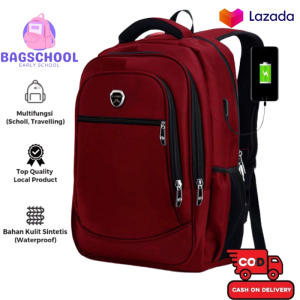 Tas Ransel Polo Pria 20 inch Jumbo Mudik Waterproof Anti Hujan Tas Sekolah smp Laki laki Kece Tas Laptop Pria dan Wanita Keren Terbaru 2025 Tas Distro Tas Ransel Travelling Tas Gendong Pria Dewasa untuk Kerja Super Kuat Tas Hitam Polos Tas Besar Serbaguna