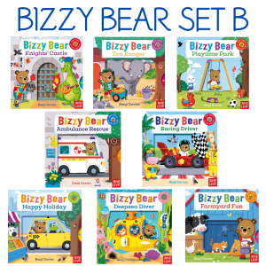 【2023 SG BIZZY BEAR】Bizzy Bear Busy bear Busy book Children English Story board book kids color Interactive busy book Series full pictures