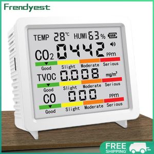COD [Free Shipping] Indoor Air Quality Monitor Portable CO2 Monitor for Home Cars Plants and Pets