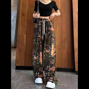 【คุณภาพดีเกินราคา】พร้อมส่งในไทย กางเกงขายาวผู้หญิง เอวยางยืด ผ้านิ่มใส่สบายไม่ร้อน กางเกงขายาว เชือกผูก สไตล์ลำลอง