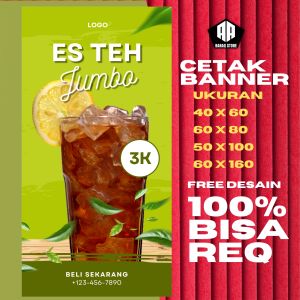 Spanduk Banner Es Teh Jumbo Bisa Request Ganti Sesuai Keinginan