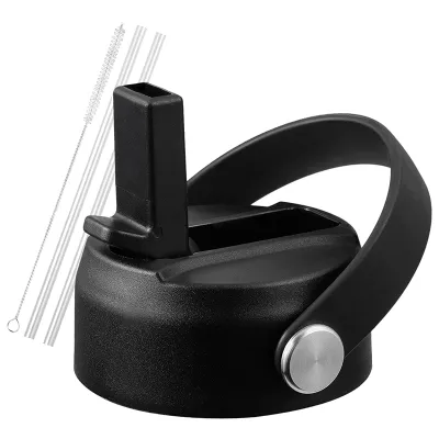 Wide Mouth Straw Lid for Hydro Flask Wide Mouth 32 40 Oz Straw Lid with Handle and StrawsReplacement Sports Straw Cap