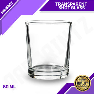 PROPRINTZ 1box/12pcs Transparent Shot Glass 80ml - High-Quality Drinkware for Kitchen & Dining