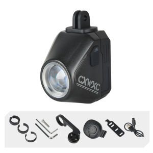 CXWXC Hoisting Bike Front Light 1600 Lumens Wireless Remote Control Bicycle HeadLight Anti-Glare Design IP66 Waterproof
