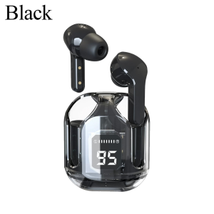 5 ColorsTransparent Wireless Bluetooth earplug Headset headphone with mic original case type c android apple with LED Digital Display Stereo Sound Earphones Noise Cancelling Headset Build-in Mic for kids Sports Working Running Gaming Business Driving