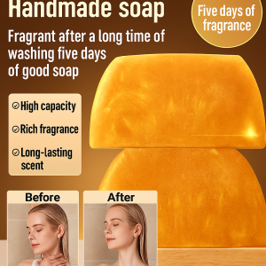 Trapezoidal Gold Soap Moisturizing And Brightening Soap Household Bath Soap Long Lasting Fragrance Soap手工黄金皂