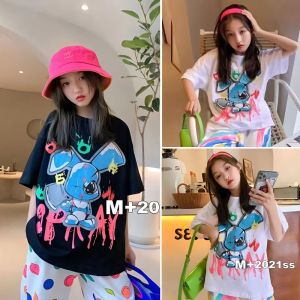 เสื้อผ้าเด็กผญ ชายหญิง เสื้อยืดแขนสั้น เด็กจุฬาฯ หลวม การ์ตูน เสื้อแจ็กเกต - MEMAXK