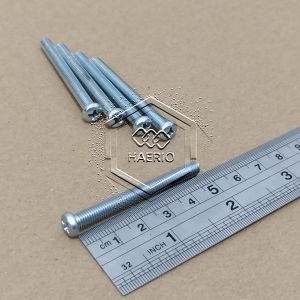10 BIJI BAUT JP M5X50 PAN HEAD SEKRUP M5 X 50 PANJANG 5CM 5 CM 5X50 5 X 50 MM 50MM OBENG PLUS SKRUP PUTIH GALVANIZ GALVANIS GALPANIS PITCH DRAT 0.8