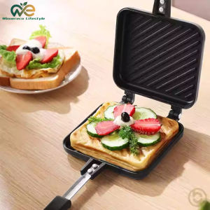 Flip Grill Pan สองด้านมัลติฟังก์ชั่นสำหรับอาหารเช้าแพนเค้กขนมปัง Omelets[Winnereco Lifestyle]