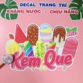 Decal Trang Trí Quán KEM Các Loại ✨ Hình Dán Kem Ốc Quế, Kem Que, Kem Ly, Kem Ký, Kem Xôi - Sticker Kháng Nước, Chịu Nắng, Cắt Sẵn.. 
