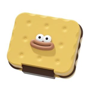 FXUP Waterproof Pill Box 7 Compartment Portable Organizer Cute Biscuit Vitamin Organizer for Travel