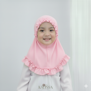 Kalissa - Hijab Anak Perempuan Bayi Kriwil  0 - 3 Tahun Jersey Premium