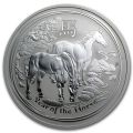 Perth Mint Australia Lunar Horse 2014 2 oz .999 Silver Coin BU (Series II) 2oz. 