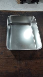 Multipan Stil 25x20 Subron / Multipan Subron / Baki Stil Tinggi 25x20 Subron / SUBRON Nampan 25x20 Stainless Tray Tebal / Multifungsi Tempat Wadah Makanan Saji Sayur Kue
