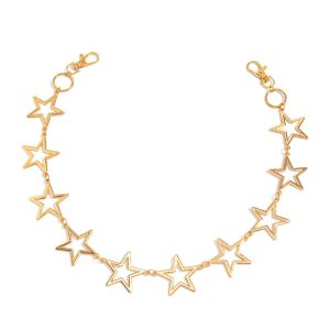 FAKA Five-Pointed Star Pants Chain Geometric Hollow Out Metal Waist Chain Cool Harajuku Style Jeans Chain Female
