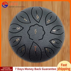 11 Tune Steel Tongue Drum - 6 Inch Portable Percussion Instrument for Beginners - Ideal for Outdoor Music Sessions