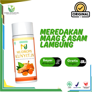 Mudrops Jamu Tetes Ekstrak Kunyit Suplemen Herbal Mengurangi Gejala Penyakit Maag dan Asam Lambung