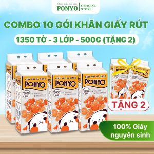 [MUA 10 TẶNG 2] GIẤY RÚT TREO TƯỜNG ĐA NĂNG PONYO 500G- Thiên An Nam