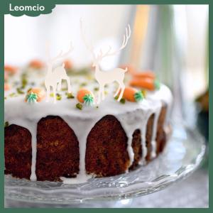 [Leomcio] ต้นกวางคริสตัลเรซินขนาดเล็ก1ชิ้นตกแต่งโต๊ะของหวานสีขาวตกแต่งโต๊ะสำหรับเด็กบ้านของขวัญปีใหม่