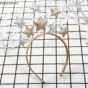 GUCHEN3🦋 Dễ Thương hình ngôi sao Headband với Long lanh vàng kết thúc hoàn hảo cho bữa tiệc sinh nhật Giáng sinh trang trí lễ hội phụ kiện