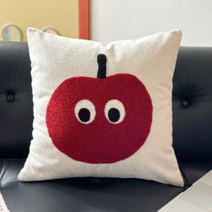 ZM10Q Washable Cream Style Pillow Cover Towel Embroidery Square Pillow Case Creative Soft Cushion Cover Bedroom
