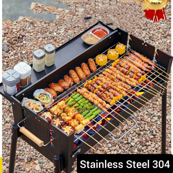 Alat Panggang BBQ Arang Foldable Outdoor Portable Grill Stainless 304 ...