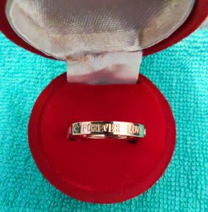 CINCIN WANITA ASLI TITANIUMWARNA ROSE GOLD / AKSESORIS WANITA ASLI TITANIUM / PERHIASAN FASHION TITANIUM ♥ CANTIQUE ACC ♥ C.129