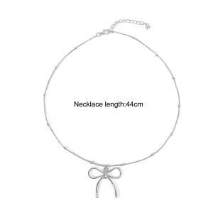 【♡Lovely girls house♡】สร้อยคอผู้หญิงโซ่ไหปลาร้าสร้อยคอจี้รูปโบว์เรียบง่ายฤดูร้อนสร้อยคออินเทรนด์สไตล์ใหม่