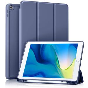 KENKE ipad Case With pencil slot for iPad 10.2 Case iPad 9th Generation 2021 iPad 8th Generation 2020 iPad 7th Generation 2019 Case iPad Cover 9th Smart Cover for 10.2 inch iPad Case -Black TPU silicone soft shell