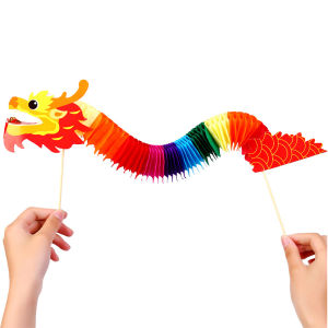 DIY Paper Dragon Toy Creative Dragon Boat Festival Dance Material Package Puzzle Childrens Handmade Toys