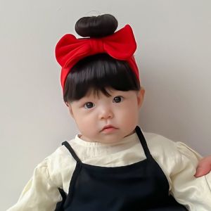 BEAUTYLADIES Cute Baby Hair Bands Wig Cotton Bowknot Infant Hairpiece Fashion Breathable Newborn Wig Headband Toddler