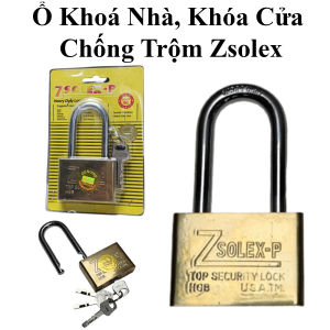 Ổ Khoá Nhà Khóa Cửa Chống Trộm Chống Cắt Zsolex 4 Chìa Gọng Dài 60Mm