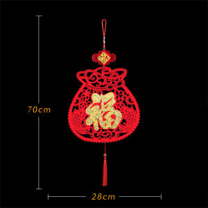 SIRENXI Tassel Home Hanging Pendant DIY New Year Decoration Fu Character Pendant Door Painting Spring Festival Ornament