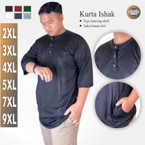 M-9XL KAOS KURTA ISHAK KAOS JUMBO OVERISZE PRIA KURTA PRIA BIG SIZE 9XL 7XL 5XL 4XL 3XL