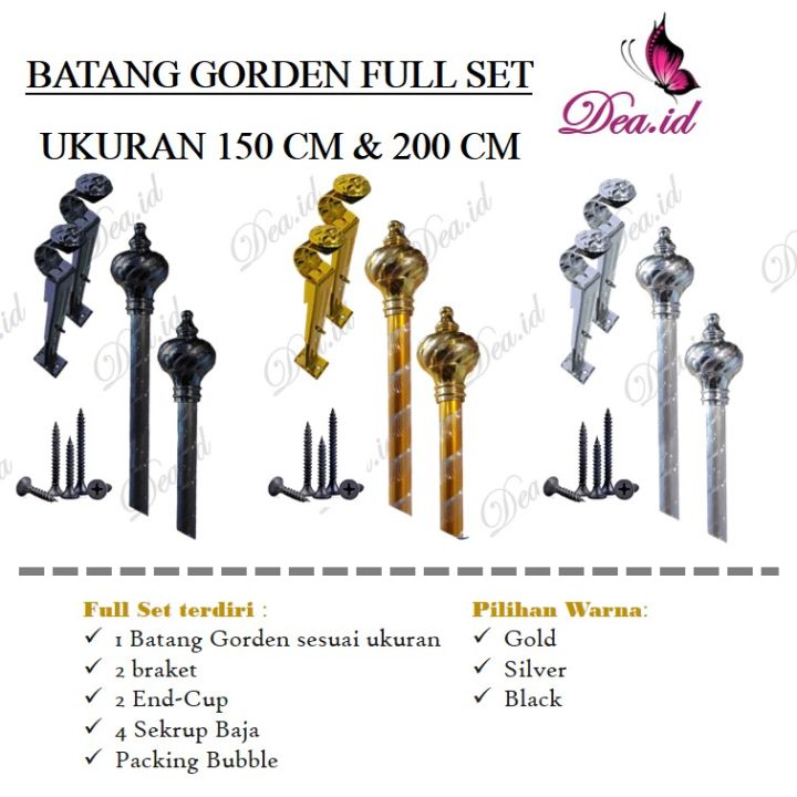 Deashop Tiang Gorden Fullset Cm Batang Gorden Fullset Cm Tiang Gorden Cm Fullset