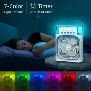 Kipas Angin AC Mini Portable Led Fan 002 Spray Air Cooler Pendingin Penyejuk Ruangan Coolingfan Humidifier