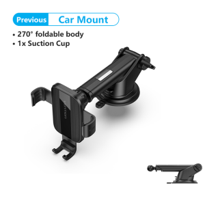 Vention Car Phone Holder Auto-Clamping Car Phone Mount With Suction Cup Anti-slip Silicone Arms Applicable to 4.7‘’-7.2‘’ 360 the dashboard Adjustable Universal Holder Stand untuk