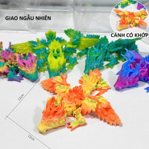 Đồ chơi mô hình Rồng 3D loại lớn 60cm Rồng phát sáng mô hình đồ chơi trẻ em rồng lửa decor trang trí