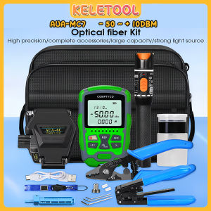 Kit Pemutusan Serat Optik Kit Sambungan Dingin Pisau pemotong serat Tang Pengupas Visual Fault Locator Pengujian jaringan pengukur daya optik