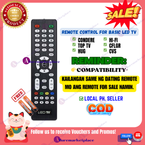 ORIGINAL Remote for BASIC LED TV HUG LED TV Remote CFLGR LED TV Remote CONDERE LED HI-FI LED TV Remote TOP TV REMOTE CVS LED TV Remote