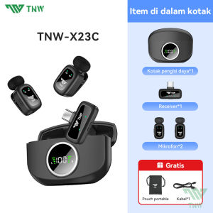 TNW X23M Wireless Microphone Ultra-Mini Mic Mikrofon HP Dengan AI Voice Changer Untuk Video Recording Live Streaming
