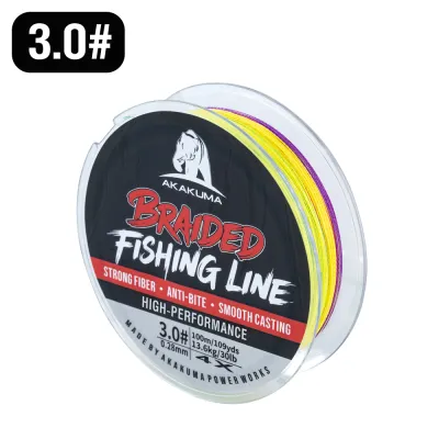100M Fishing Line 4 Strands Stronger Multifilament PE Braid Wire 1Pc Abrasion Resistant PE Braided Fishing Line for Freshwater Saltwater