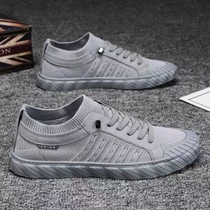 Mens shoes fly woven mesh breathable cloth shoes deodorant sneakers mens trendy shoes
