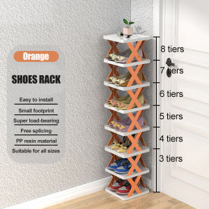 Simple Shoe Rack Multi-tier Narrow Shoes Storage Cabinet Lightweight Easy To Assemble Multi-layer Shoe Rak Kasut Plastic