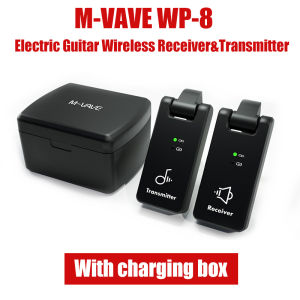 Minsine M-VAVE WP-8 Wireless Transmission System 2.4G Rechargeable Electric Guitar Receiver & Transmitter Built-in Battery 3.5mm & 6.35mm Plug for Guitar Bass